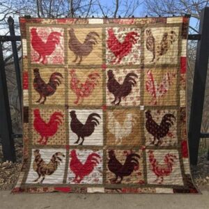 Floral Chickens Quilt Blanket Tr12  Quilt